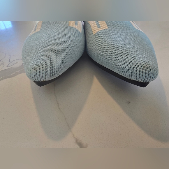 Vivaia Pointed Toe Knit Loafers Blue Size 38.5 - Picture 2 of 8